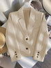 Black Cropped Blazers Woman Outerwear All-match Notched Collar Crop Jacket Women Korean Chic Single-breasted Suit Coat