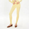 Women Casual Y2K Elastic High Waist Slim Fit Long Trousers Ribbed Knitwear Tight Step on Foot Leggings Sporty Pants