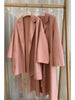 Winter Casual Adjustable Waist Wool Coat Women Water Ripples Woolen Coat Jackets Female Autumn Camel Coat Commuting