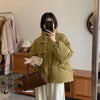 Women's Jacket Korean Version Stand Collar Short Cotton-padded Jacket Thickening Warm Parkas Winter Vintage Coat