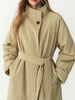 Winter Women's Commute Stand Collar Direct Down Fill Trench Style Down Puffer Coat Warm Thick Quilted Outerwear
