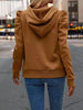 Autumn Gothic Style Casual Long-Sleeved Hooded Short Sweater Jacket Women Zipper Sports Hoodies Y2K Sweatshirt