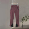 Striped Ski Suit Women's Hooded Full Sleeves Zippers Warm Coats High Waist Pants Winter Winter Lady Tracksuit