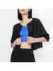 Pleated Casual Thin Jacket for Women with A Sense of, Loose One Button Short Cardigan Top for Women