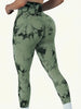 Tie Dye Seamless High Waisted Workout Leggings for Women Scrunch Butt Lifting Yoga Gym Athletic Pants