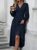 Dresses Woman Fall and Winter: Off-Shoulder Lantern Sleeve Pleated Long Dress Tops Skirts Y2k Clothes