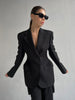 Women's Autumn Winter Slim Waist Chic Blazer Coats Office Ladies Double Breasted Suits Jacket Women Clothing