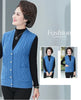 Women Knitted Cardigan Vest Jacket Spring Autumn Solid Color V-Neck Ladies Coat Middle Aged Mother Lady Sweater Waistcoat