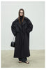 Spring Autumn Oversized Khaki Long Trench Coat for Women Double Breasted Loose Casual European Overcoat