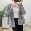 Versatile Pleated Jacket For Women Spring Long Sleeves Solid Color Cardigan Female Casual Coats 2DB1618