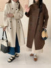 Double-Sided Cashmere Coat For Women In Autumn And Winter, Hepburn Style Woolen Long Coat
