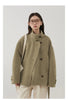 Korean Women Double-sided Belt Woolen Coat Loose Overcoat Solid Ladies Outerwear Girl Jackets Autumn Winter