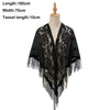 Tassel Patchwork V-Neck Cardigans Women Wedding Accessories Shawl Hollow Multicolored Evening Prom Cape Tulle Shawl Party