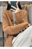Autumn Winter Korean Stand Collar Knitting Cardigan Women's Sweater Jacket Loose Ladies Sweater Coat Tops