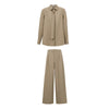 Minimalist Women Stripe Shirt Autumn Lapel Concealed Placket Loose Wide Leg Pants Casual Trousers Separate 12623109