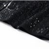 Black Sequined Jacket Lapel Neck Dull Sleeve Zipper Pocket Coat Spring Autumn Female High Street England Style Outewear