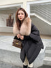 Female Loose Outerwear Down Jacket Overcoat Women Winter Coat 90% White Duck Down Jacket With Big Woolen Collar Coat