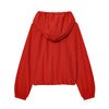 Women's Jacket Autumn Red Long-Sleeve Drawstring Decorative Festive Hoodie Zipper Cardigan Casual Versatile