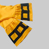 Flower Print Loose Yellow Dresses for Women Autumn Winter Clothes Flared Sleeves Woman Midi Casual A-line Dress