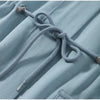 Drawstring Waist Button Women Cargo Jacket Long Sleeve Pockets Spring Casual Female Coat Street Commute Lady Outwear Tops