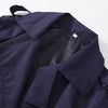 Khaki Lace Up Loose Windbreaker Women Vintage Lapel Long Sleeve Pockets Single Breasted Jackets Lady Daily Street Outerwear