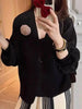 Pleated Item Loose Solid Color Women's Cardigan Coat V Neck Casual Style Female Coats Spring 17S0440