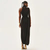 Elegant Split Turtleneck Sexy Maxi Dress Women Gown One-shoulder High Waist Bodycon Solid Club Party Long Dress 2626