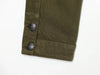 Green Napoleon Short Jeans Jacket Women's Chic Stand Collar Long Sleeve Zipper Crop Coat Lady Fall Daily Street Outwear