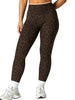 Histello Women Fitness Leggings High Waist Leopard Print Seamless Tummy Sculpt Butt Lift Stretch Slim Gym Jogging Sports Pants