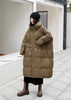 Women 90% White Duck Down Jacket With Hooded Loose Oversize Long Puffer Coat Autumn Winter Warm Outwear Female Parkas