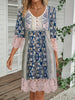 Elegant Women Dress Loose Casual Dress Women Printed Dress Temperament
