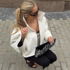 Casual Pu Leather Women Jacket Street Long Sleeve Stand Collar Zippers Female Outwear Autumn Winter Lady Streetwear