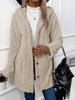 Winter Warm Long Sleeve Cardigan Hooded Women Coat Casual Elegant Long Outwear