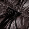 Women's Winter Jacket Hooded Drawstring Zipper Stand-Up Collar Lace Up Winter Jacket Female Loose Casual Chic Jackets For Ladies