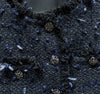 Elegant Women Autumn O Neck Diamonds Single Breasted Tweed Jacket Office Ladies Work Vintage Tassels Coat Party Outerwear Tops