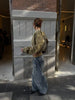 Cropped Bomber Short Jackets Women Solid Folded Hem Zipper Pockets Full Sleeves Coats Women Lady Casual Daily Street Outwear