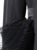 Women Black Irregular Mesh Big Size Long Elegant Blazer Lapel Long Sleeve Jacket Spring Autumn 7AB4743