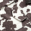 Women Cow Print Tassel Short Coat Casual Long Sleeve Lapel V-neck Single Breasted Jacket Lady Spring Autumn Outwear