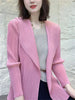Korean Lady Long Sleeve Suit Outwear Femme Pleats Please Blazer Top Coat Autumn Women Advanced Leisure Jacket