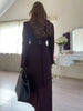 Women's Long Coat Slim V Neck Single Breasted Overcoats Shoulder Pad Maxi Jackets with Belt Winter Lady Commute Outwear