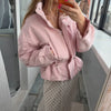 Printed Oversized Drawstring Waist Jackets Women Street Stand Collar Full Sleeve Zipper Slim Coats Autumn Chic Ladies Outerwears