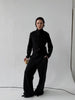 Retro Black Short Military Jacket Women Chic Full Sleeves Stand Collar Slim Crop Coats Lady Spring Daily Street Wear