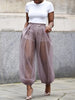 Sheer Mesh Balloon Pants High Waist Pleated Loose Harem Trousers Women Streetwear See Through Chiffon Elastic Cuff Jogger Pants