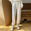 Women's Sports Wool Pants in AutumnWinter Solid Color Pockets Warm High-Quality Casual 100% Merino Pure Wool Small Leg Pants