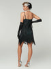 1920s Flapper Roaring Plus Size 20s Great Lady MIni Short Dress Gatsby Fringed Sequin Beaded Lady Mini Tassels Dress