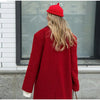 Autumn Winter Solid Women's Woolen Overcoat Urban Long Sleeve Lapel Button Female Outwear Elegant Lady Overcoats