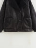 Winter Women's Black Faux Leather Jacket Warm Streetwear Outwear Solid Elegant Warmth PU Coat for Ladies Jackets Coat Tops