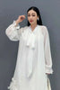 Autumn Dress For Women Fashinon Chiffon Long Sleeved Artificial Feathers Elegant Female Dresses 5R9799
