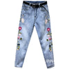 Jeans Women Autumn Embroidered Loose High Waist Casual Harem Denim Pants Female Cowboy Lady Pants