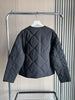 Spring women's vintage crewneck quilted cotton-padded loose version of quilted casual jacket